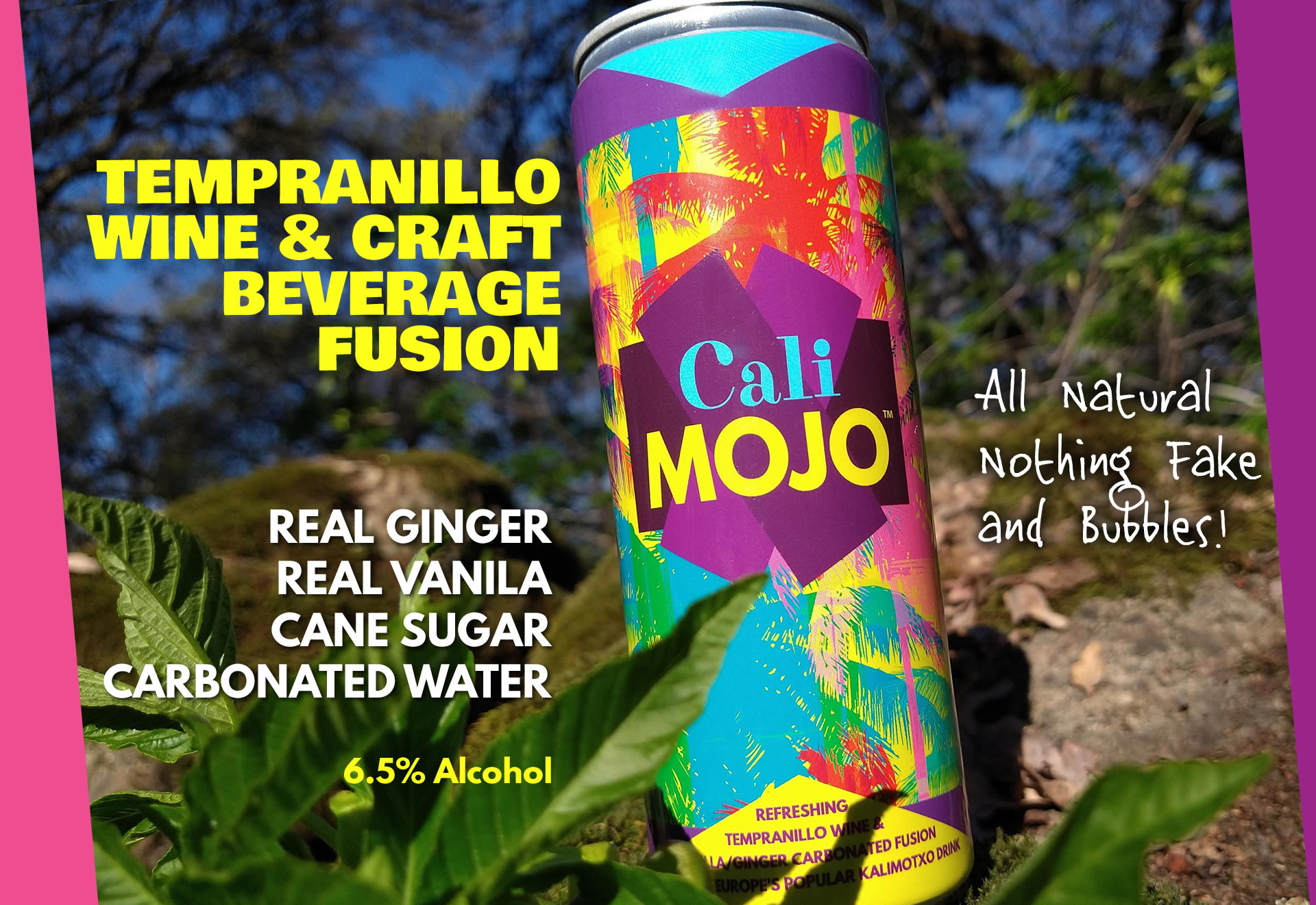 Calimojo ingredients wine ginger vanilla carbonated water alcohol 6.5%